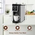 thumbnail image 3 of SIFENE 3-in-1 Single Serve Coffee Maker, Compatible with K Cup Capsules & Grounds, Tea Maker, 6-10 Oz Brew Sizes, 50 Oz Removable Reservoir, Fast Brew, Compact Design, 120V 1150W, Black, 3 of 13
