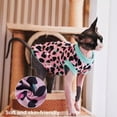 thumbnail image 2 of PUMYPOREITY Vêtements pour Chat Sphynx : Chandail Extensible, Chemise Douce Sans Poils, Pyjama Chandail, Col Roulé pour Cornish Rex, Devon Rex - Rose, G, 2 of 6