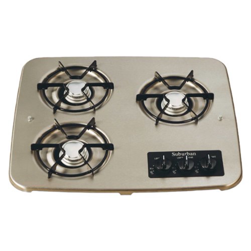 Suburban 2938ABK 3Burner Black Cooktop