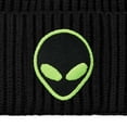 thumbnail image 2 of Dalix Alien Fisherman Beanie Hat Winter Knit Cuffed Watch Cap Mens in Black, 2 of 5