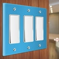 thumbnail image 3 of WIRESTER 3-Gang Decorator Light Switch Plate/Wall Plate Cover, Solid Baby Blue, 3 of 6