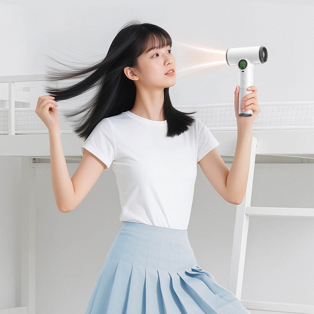 Low Noise High Speed Blow Dryer 100 Speed Settings Portable Hair Dryer for Travel Home Gym Easy to Use
