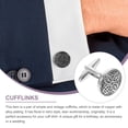 thumbnail image 3 of Houderco Cufflinks Y Negros De Cobre Floral Estilo Retro Para De Camisas Formales, 3 of 7