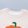 thumbnail image 6 of GYRATEDREAM Halloween Infant Toddler Baby 2Pcs Set Girls Boys Long Sleeve Pumpkin Print Sweatshirts and Long Pants Outfits Kids Spring Fall Cotton Clothes for 5 Months-5 Years Orange, 6 of 8