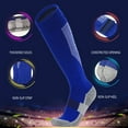 thumbnail image 3 of 1 Pair Football Socks Soft Elastic Breathable Sweat Absorption Knee High Kids Youth Softball Socks Sports Socks-One Size,Blue,Kid, 3 of 7