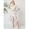 thumbnail image 4 of U.Vomade Women's Plus Size Dress Floral Button Dress, 4 of 6