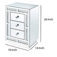 thumbnail image 5 of Table de Nuit en Bois avec Base Plate et 3 Tiroirs, Argent, 5 of 5