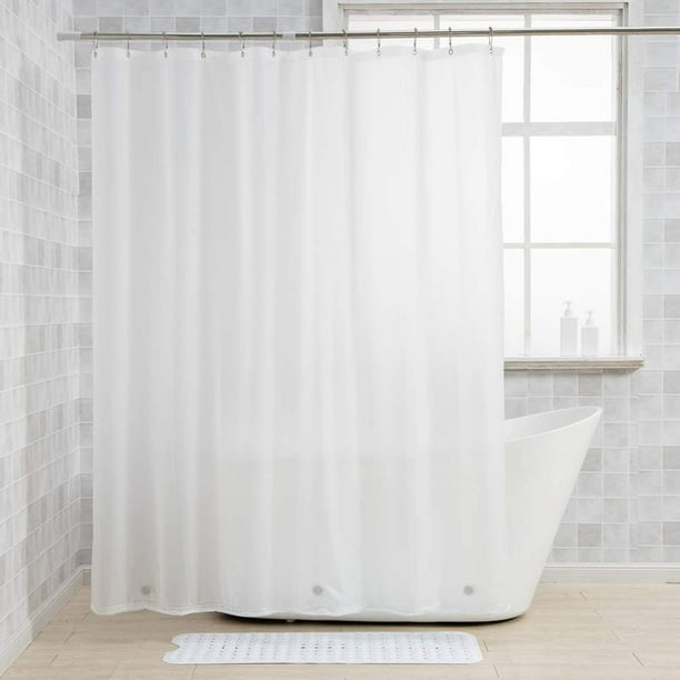 Lightweight Shower Curtain Liner 72x72 Inches Peva 3g With Magnets And 12 Grommet Holes Waterproof Thin Plastic Liners Frosted Com Lightweight Shower Curtain Liner 72x72, Hookless Shower Curtain Liner With Pockets