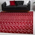 thumbnail image 6 of Unique Loom Moroccan Trellis Collection Area Rug - Mamounia (6' 1" Square Red/Ivory), 6 of 10