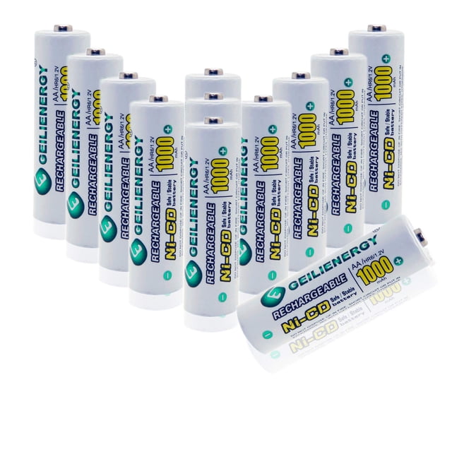 Baterías Recargables GEILIENERGY AA 1000mAh Ni-CD 1.2V