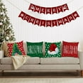 thumbnail image 6 of Set of 4 Christmas Pillow Covers 18x18 Inch Merry Christmas Pillow Cases Velvet Christmas Throw Pillow Covers Red Green Xmas Holiday Outdoor Couch Sofa Cushion Covers for Christmas Decorations(18), 6 of 6