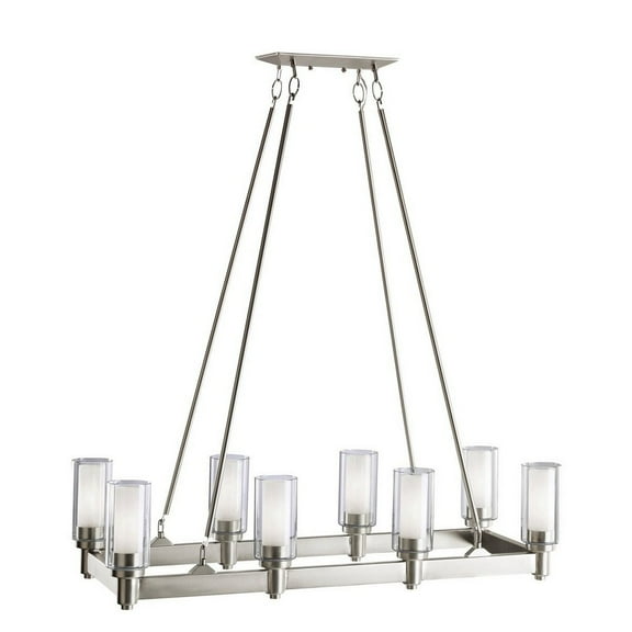 2943NI Kichler Lighting Circolo - 8 light Island Pendant - with Soft Contemporary inspirations - 39.25 inches tall by 14.25 inches wide-Brushed Nickel