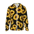 thumbnail image 2 of Uemuo Sunflower 6 Pattern Women's Full Zip UPF 50+ Sun Protection Hoodie Jacket Long Sleeve Sun Shirt Hiking Outdoor Performance with Pockets-XX-Large, 2 of 9