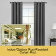 thumbnail image 2 of Kenney® Adler 5/8" Indoor/Outdoor Rust-Resistant Wrap Around Curtain Rod, 28-48", Black, 2 of 7