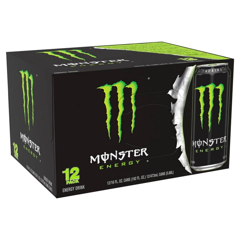 Monster Energy Original - 12pk/16 fl oz Cans - Pack of 2 - Walmart.com