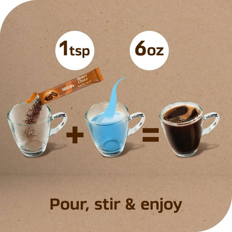 Nescafe Taster's Choice Hazelnut Instant Coffee, Medium Dark Roast