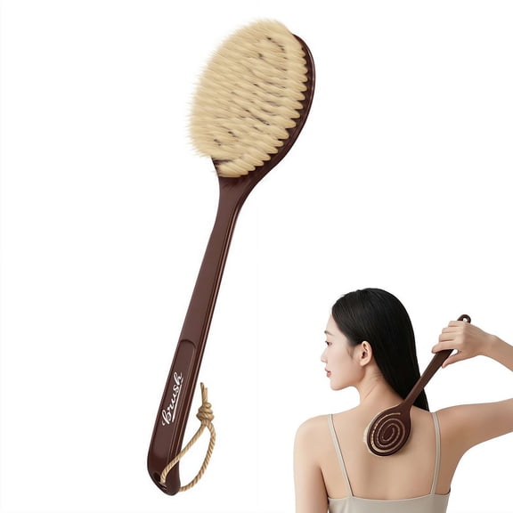 Bath Bristle Brush, Bath Brush with Long Handle, Back Scrubber for Shower