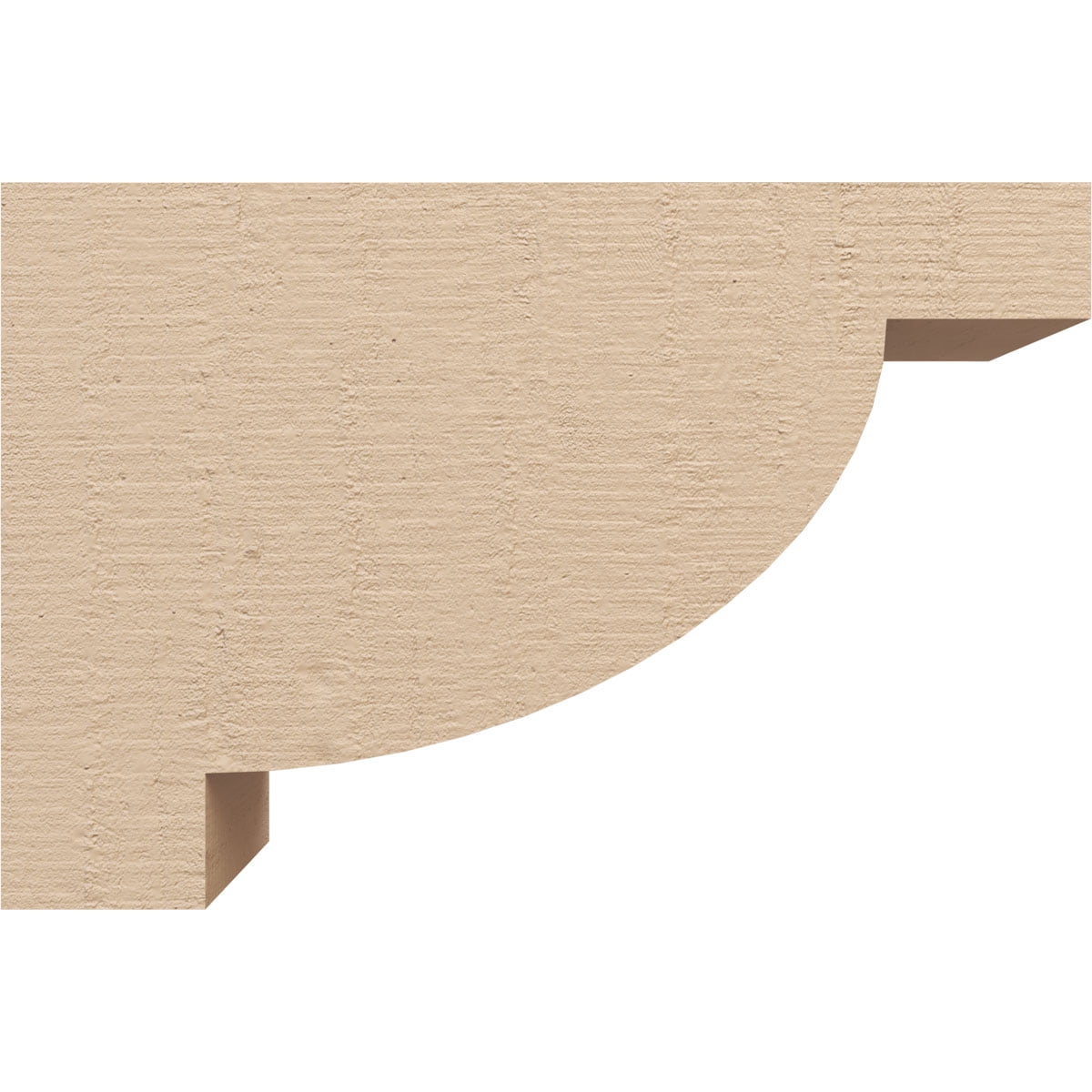 4"W x 12"D x 8"H Classic Alpine Rough Cedar Woodgrain TimberThane Corbel, Primed Tan