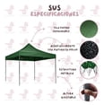 thumbnail image 4 of Toldo Carpa Plegable Reforzada sin Paredes 2x2 m Color Verde, 4 of 5