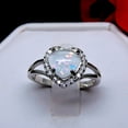 thumbnail image 4 of Jersey Promise Ring Heart Shape Fire Opal Clear Cz Womens Ginger Lyne Collection, 4 of 5