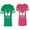 Men Green / Women Pink, variant on World's Greatest Dad Mom Matching Couple Cotton Jerseys (Men Green / Women Black) (Men S / Women S)