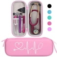 thumbnail image 1 of Funda de transporte BOVKE para estetoscopio Littmann de 3M, color rosa perla, 1 of 8