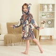 thumbnail image 4 of FORMRS Niños Bathrobe Unisex Hooded Robe Soft Plush Pajamas Sleepwear, Size 7-9T, Baseball Pattern, 4 of 7