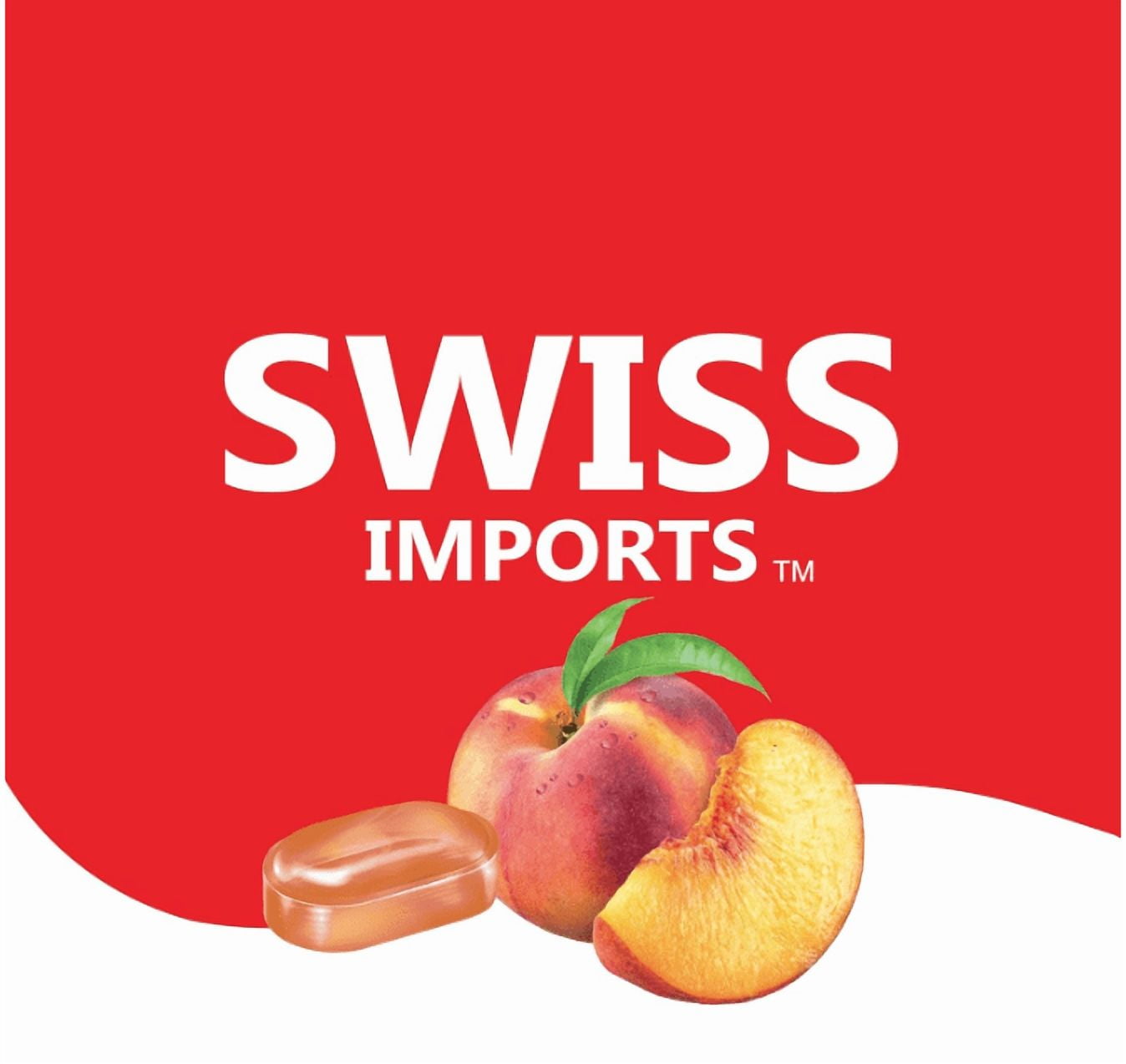 Swiss Imports Sugar Free Bonbons Hard Candy Drops, Peach, 1.4 oz/ 40g Box, 9 Pack