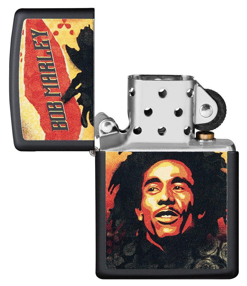 Zippo Bob Marley Illustration Black Matte Pocket Lighter