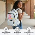 thumbnail image 5 of Yspwyqan Backpack for Boys Girls School, Strawberry Dinosaur 17 Inch Multi-Pocket Bookbag, Fits 15.6 Laptop, Casual Daypack for Elementary Hiking Back to School, 5 of 7
