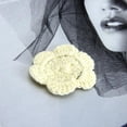 thumbnail image 3 of flor de ganchillo coser apliques arte hecho a mano de color amarillo claro Zulema flor de ganchillo coser apliques arte hecho a mano de color amarillo claro, 3 of 5