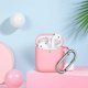 thumbnail image 2 of Funda para AirPods con llavero, protección completa de silicona, accesorios para AirPods, funda de piel para mujeres y niñas con estuche de carga inalámbrica Apple AirPods, LED frontal visible, 2 of 7
