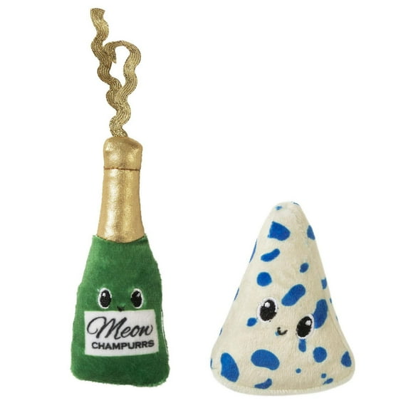 Quirky Kitty Wine & Cheese Peluche Herbe à Chat 2 Paquets Chat Jouets 2 Paquets