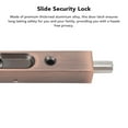thumbnail image 3 of Slide Latch Lock, Aluminium Alloy Latch Sliding Door Lock With Screw Thickened Security Gate Latch For, 3 of 8