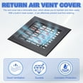 thumbnail image 4 of Rejilla de ventilación de plástico Uxcell, cubierta de ventilación de aire de retorno, rejillas de filtro de ventilación removibles con malla incorporada de 12x12 pulgadas, 4 of 7