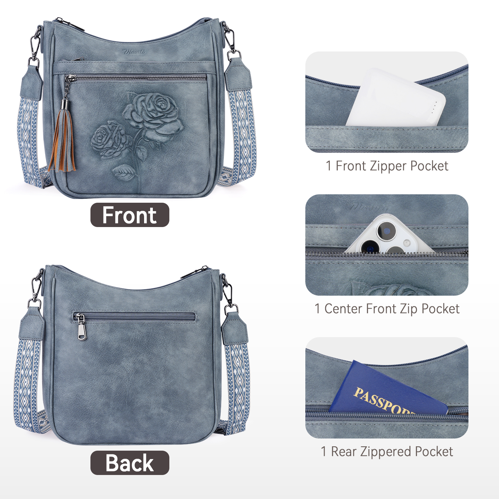 【Special Keepsake Gift】APHISON Crossbody Bags Casual Sling Backpack for Women, Shoulder Bag Travel Bag Cross Body Purses Bags with Adjustable Strap