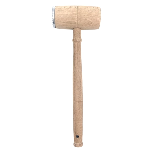 Martillo ablandador de carne: martillo ablandador de carne de doble cara con mango de madera - Mazo para carne - Mazo de cocina para cocinar