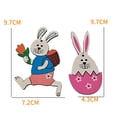 thumbnail image 6 of 10Pcs Easter Pendent Colorful Home Decor Wooden Easter Cartoon Rabbit Egg Decoration for Party, 6 of 7