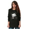 thumbnail image 5 of Betty Boop Love Cute Girly Cartoon Women's Long Sleeve T Shirt Brisco Brands S, 5 of 6