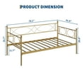 thumbnail image 2 of Tzou Metal Twin Daybed, Space-Saving Bed Frame for Guest Room, Living Room, or Dorm, 2 of 9