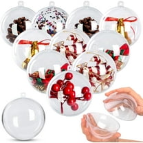 GoXteam 10 Pack 3.15inch Clear Plastic Fillable Ornaments Ball, for Christmas, Wedding, Party, Home Decor