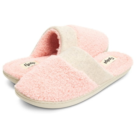 

Floopi Women s Super Soft French Terry Upper/Insole Closed Toe Clog Slipper W/Felt Collar Trim Slipper W/ Memory Foam