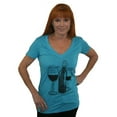 thumbnail image 2 of Wine Down Wine Lovers Themed Women's V-Neck T-Shirt (M), 2 of 4