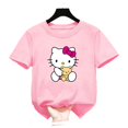 thumbnail image 1 of Camiseta de Hello Kitty para niños y niñas, ropa de calle de manga corta con cuello redondo, Jersey holgado, camisetas KT, 1 of 4
