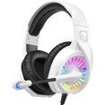 thumbnail image 1 of ULTREND Casque de Jeu avec Microphone, Casque Filaire avec Lumière RVB. (Blanc), 1 of 6