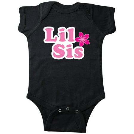 

Inktastic Little Sister Flower Gift Baby Girl Bodysuit