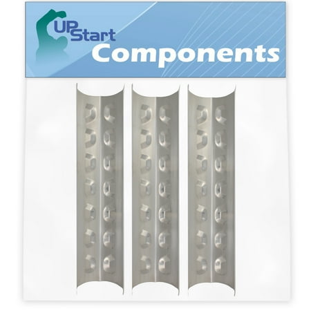 3-Pack BBQ Grill Heat Shield Plate Tent Replacement Parts for Uniflame GBC831WB-C - Compatible Barbeque Stainless Steel Flame Tamer, Guard, Deflector, Flavorizer Bar, Vaporizer Bar, Burner Cover