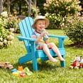 thumbnail image 4 of Gymax 4PCS Kids Adirondack Chairs w/Tilted High Backrest Wide Armrests & Angled Seat Turquoise, 4 of 10
