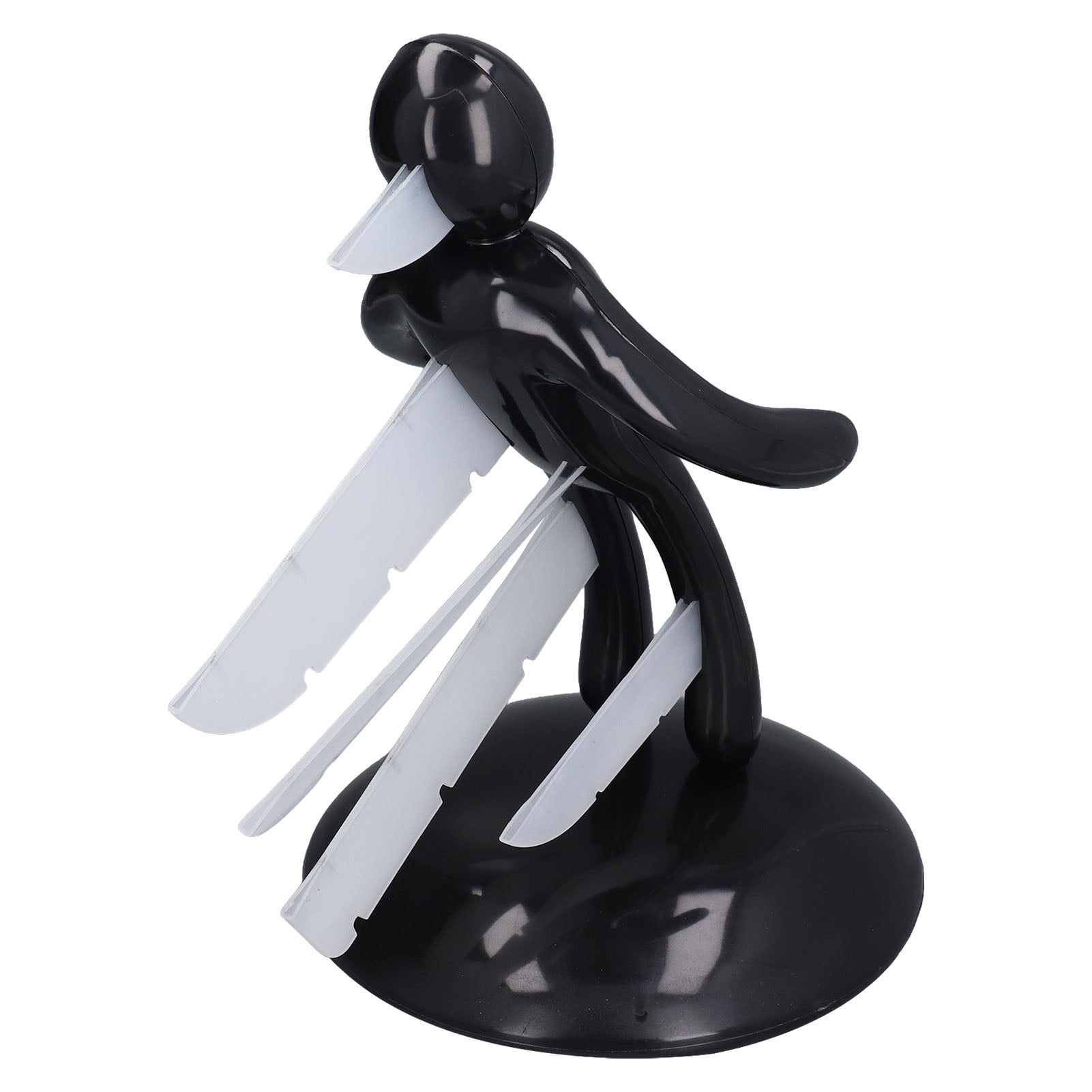 VGEBY Hollow Knife Block,Black Human Body Knife Holder Plastic Knife