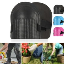 Gustave Gardening Knee Pads EVA Foam Lightweight Waterproof Knee Protector Cushion Anti-Slip Kneepads with Adjustable Straps for Women Men House Work Cleaning "Black"